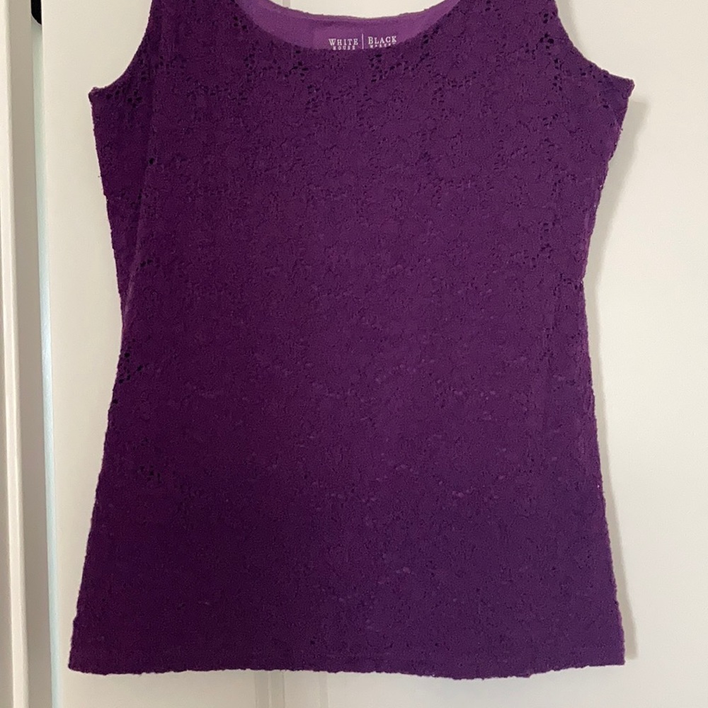 Purple lace tank top